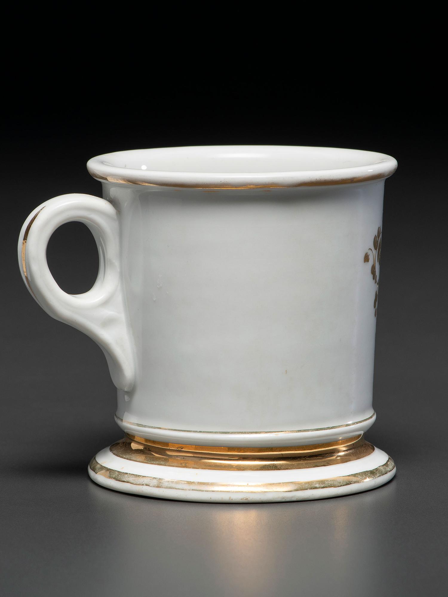 A Tractor Salesman's Porcelain Occupational Shaving Mug Belonging to Wallace White