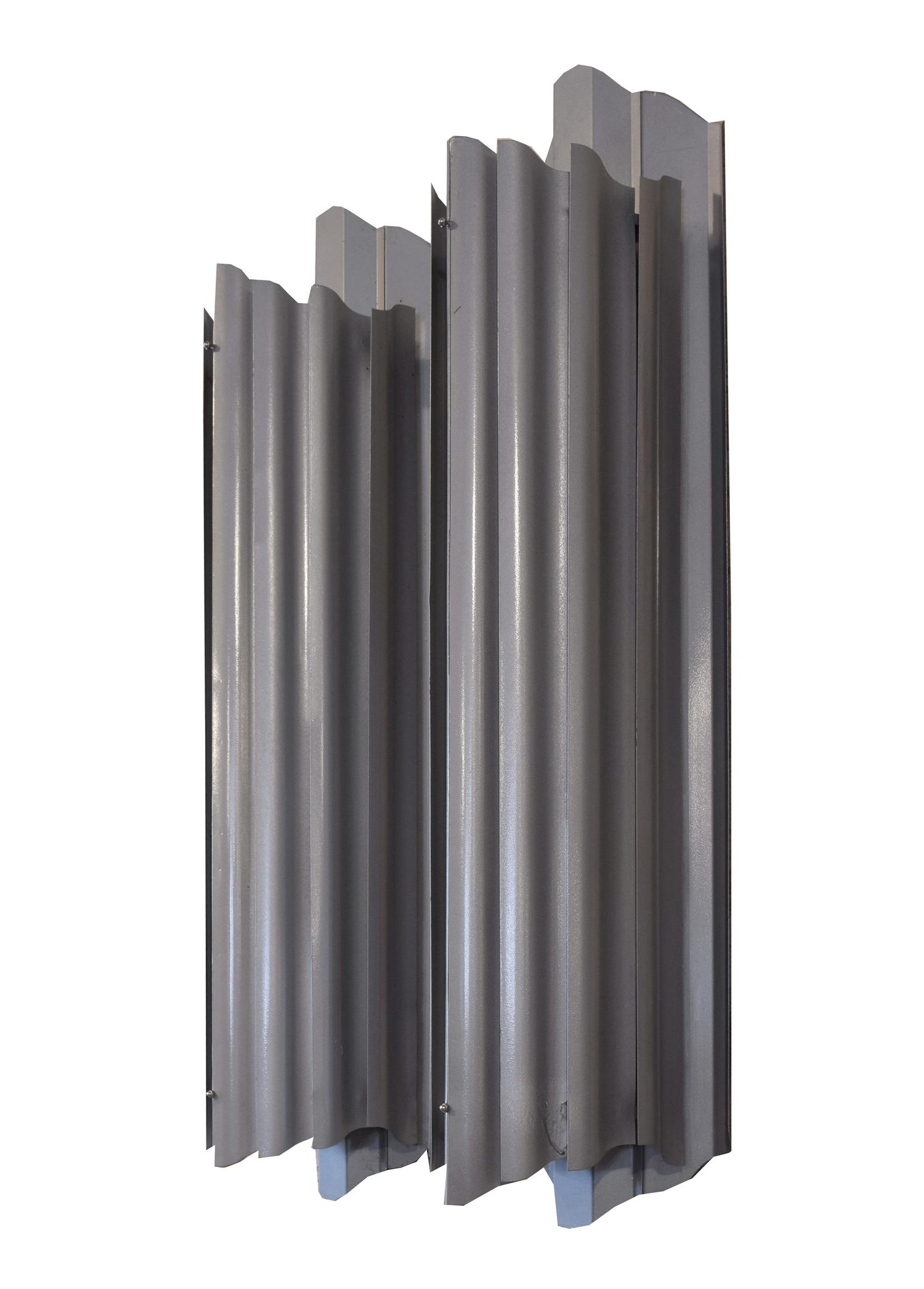 A Pair of American Art Deco Steel Wall Sconces 11.5" W x 8.5" D x 45" H — United States, Circa 1920-1930
