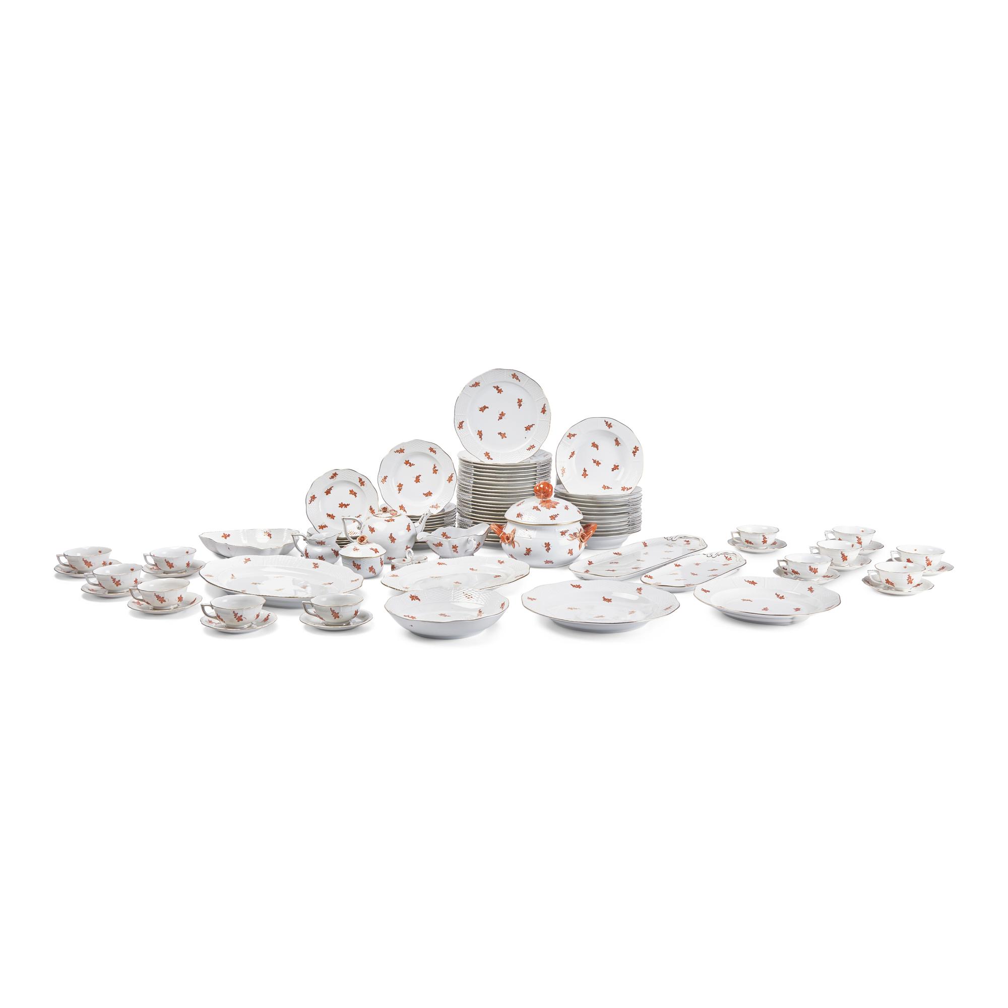 A Herend Porcelain Dinner Service