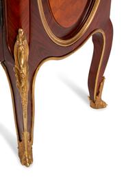A Louis XV/XVI Transitional Style Gilt-Bronze-Mounted Kingwood and Tulipwood Vitrine