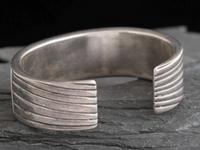 Zuni Silver and Mother of Pearl Inlay Cuff Bracelet