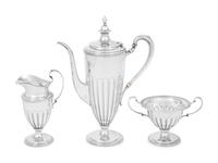 An American Silver Three-Piece Coffee Service