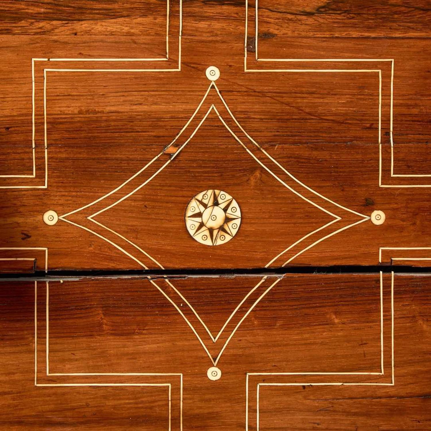A Flemish Baroque bone-inlaid rosewood vargueno cabinet late 18th / early 19th century