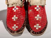 Sioux Quilled Hide Moccasins