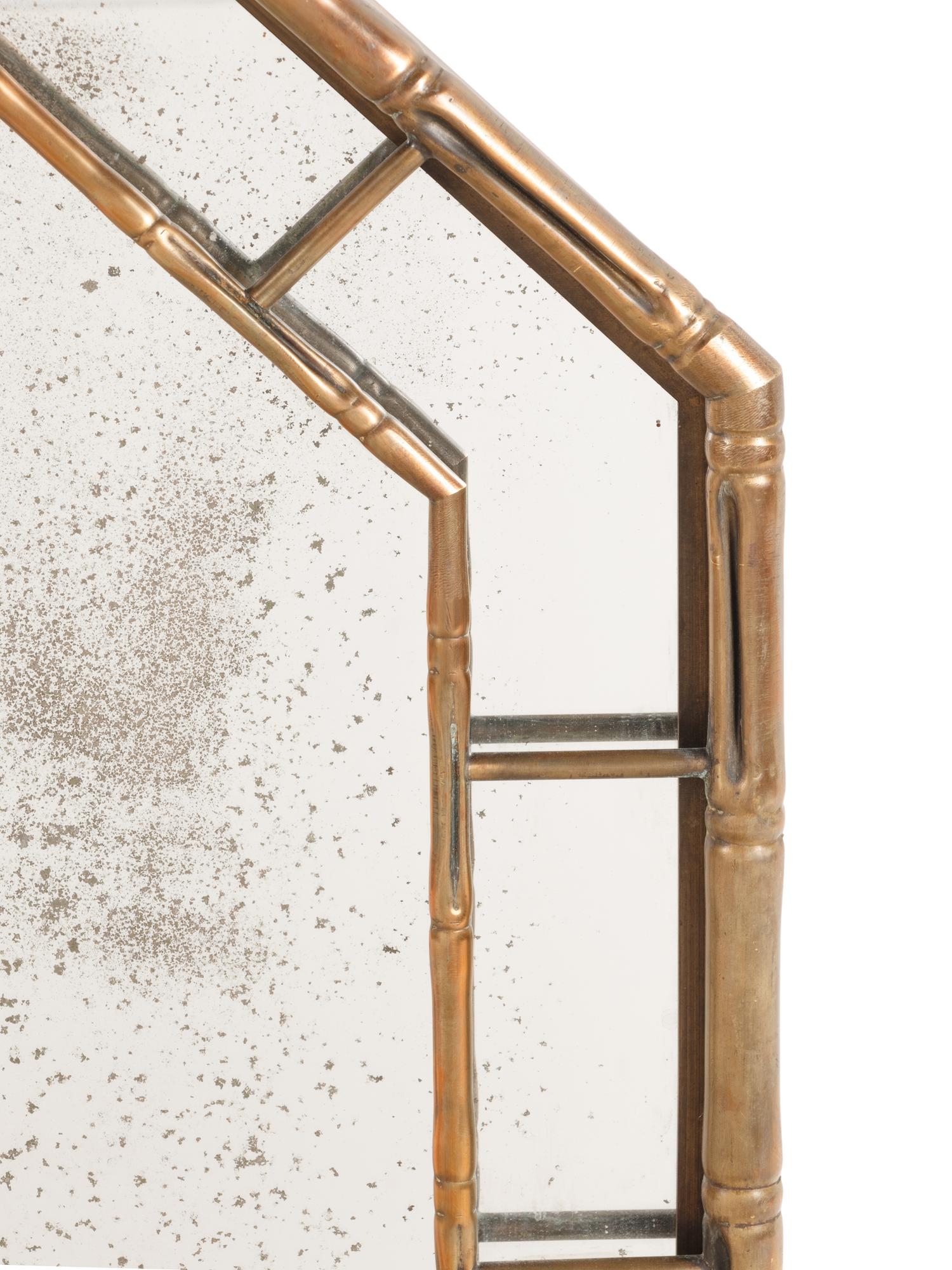 A Giltmetal Simulated Bamboo Mirror