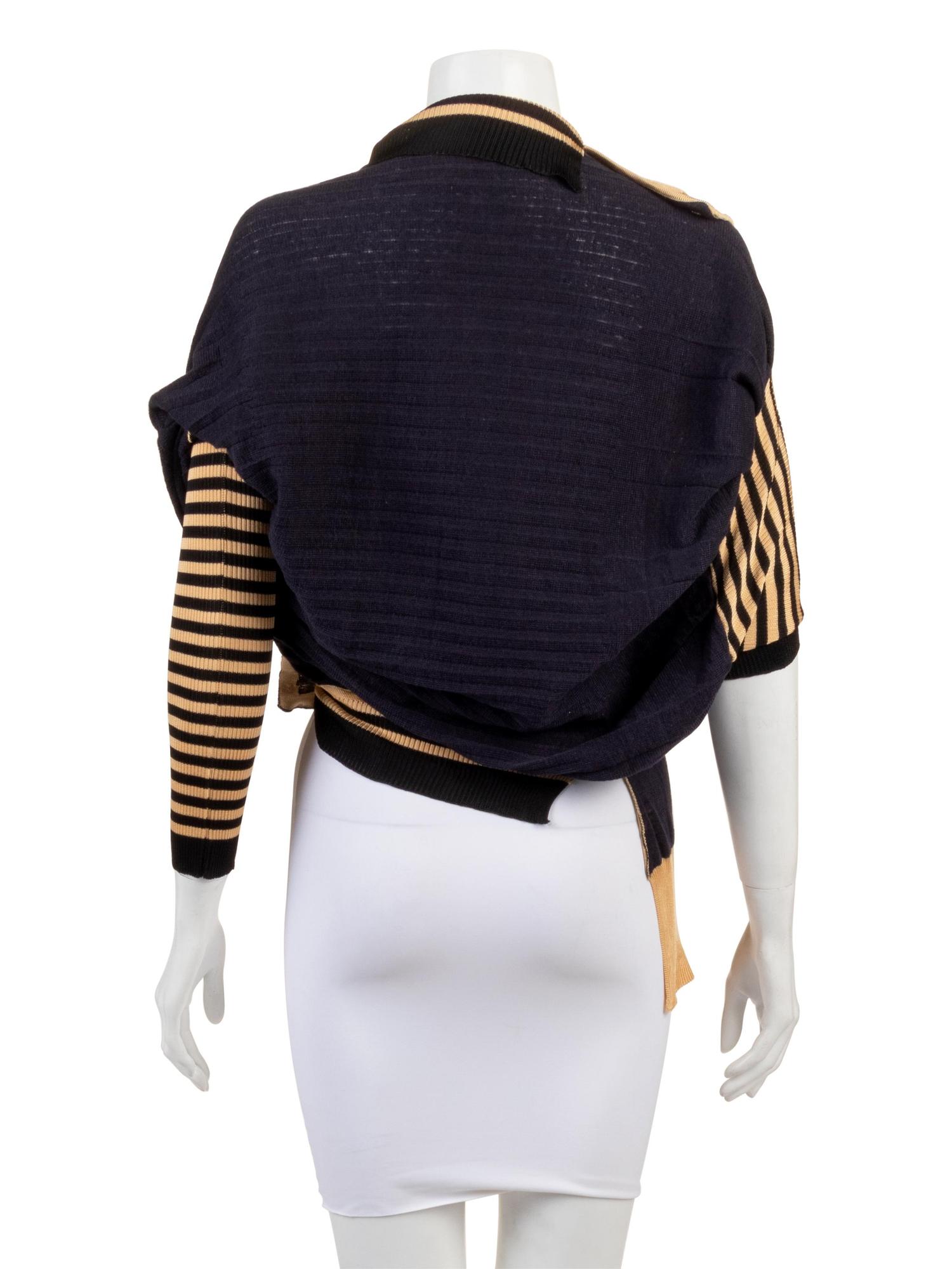Vivienne Westwood Asymmetrical Trompe-l'œi Sweater, 1980-90s