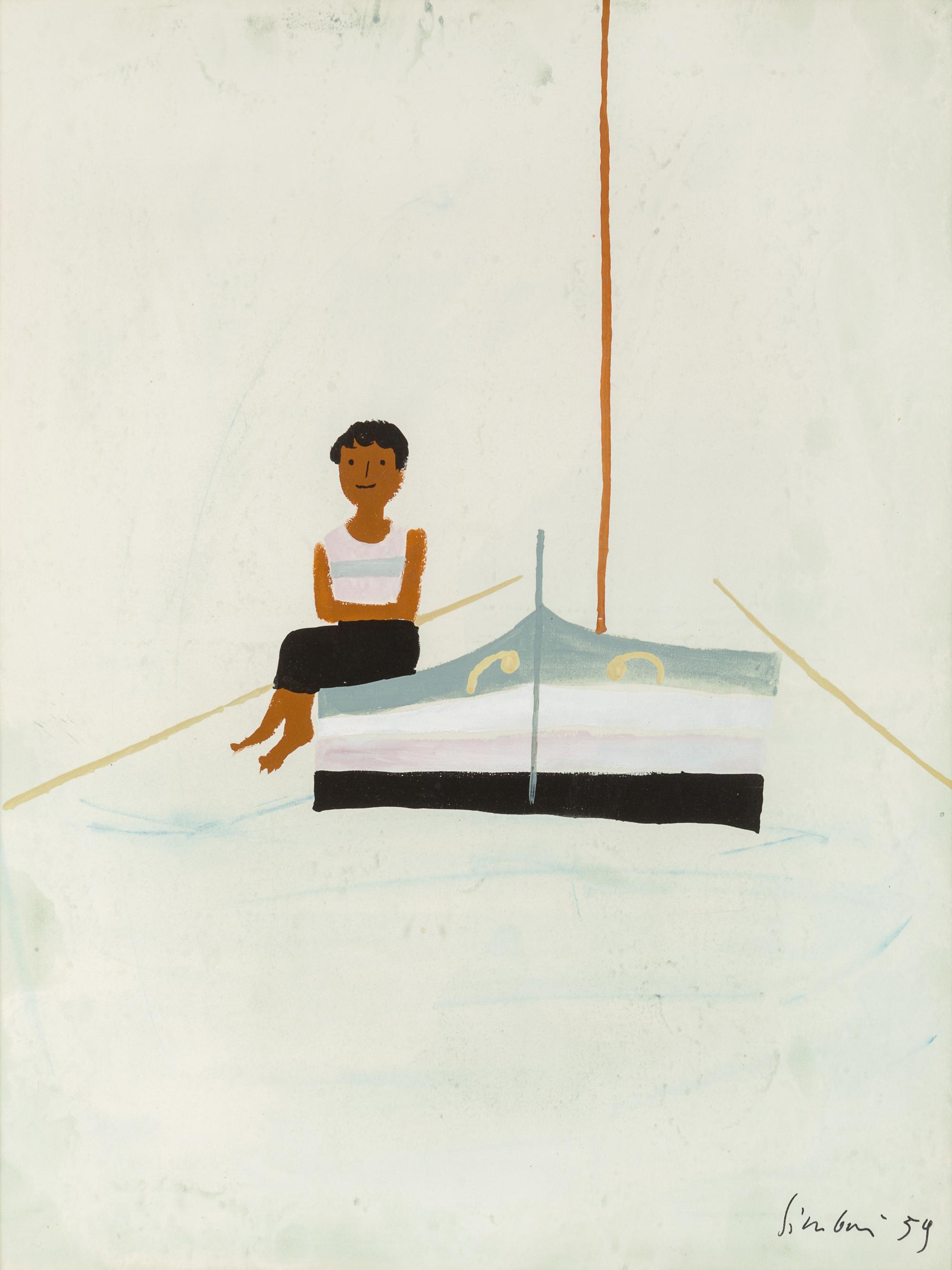 Untitled (Woman Sitting on Boat)