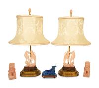 A Group of Chinese Hardstone Table Articles