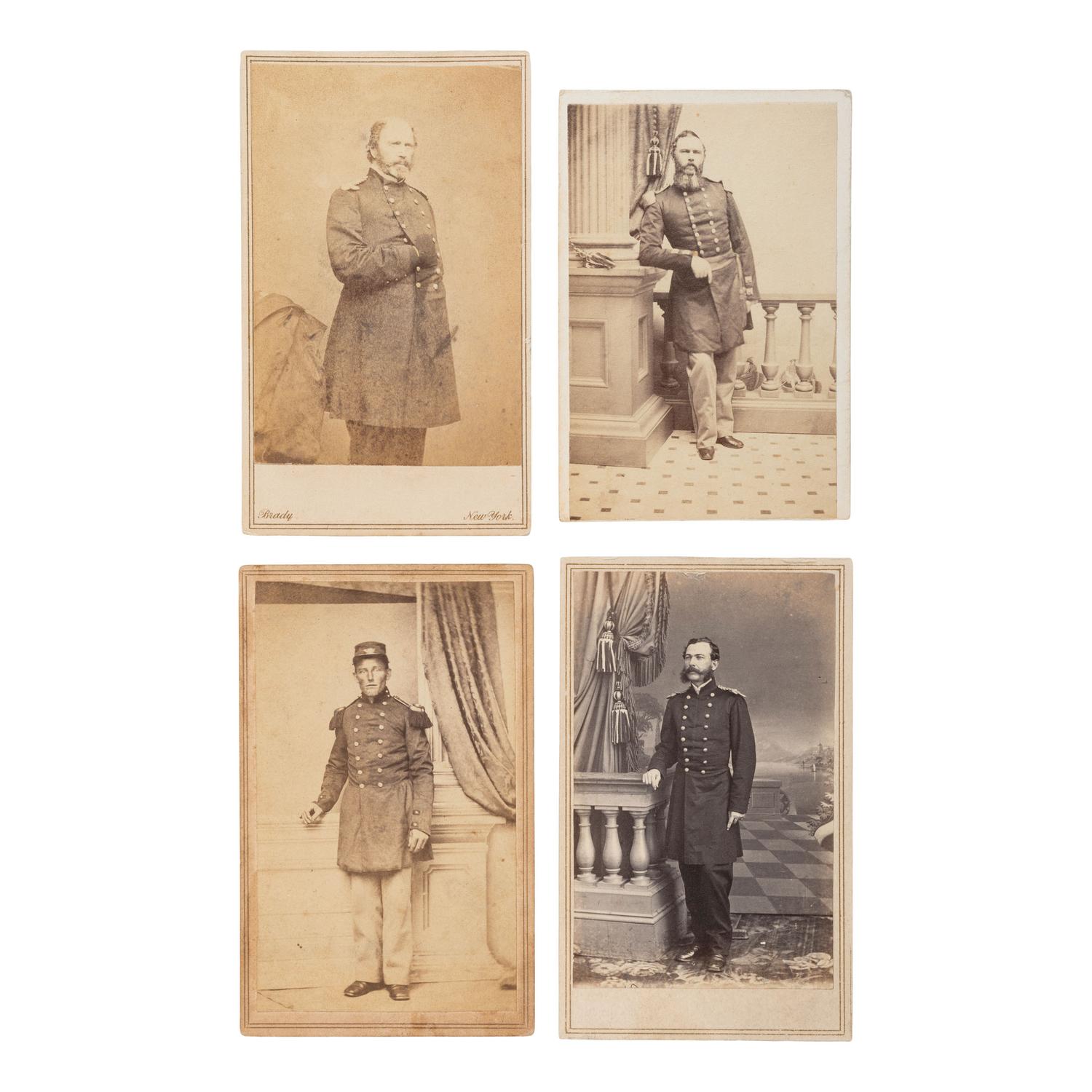 [Civil War] Group of Four Carte de Visites of U.S. Marines, incl. Col. John Harris
