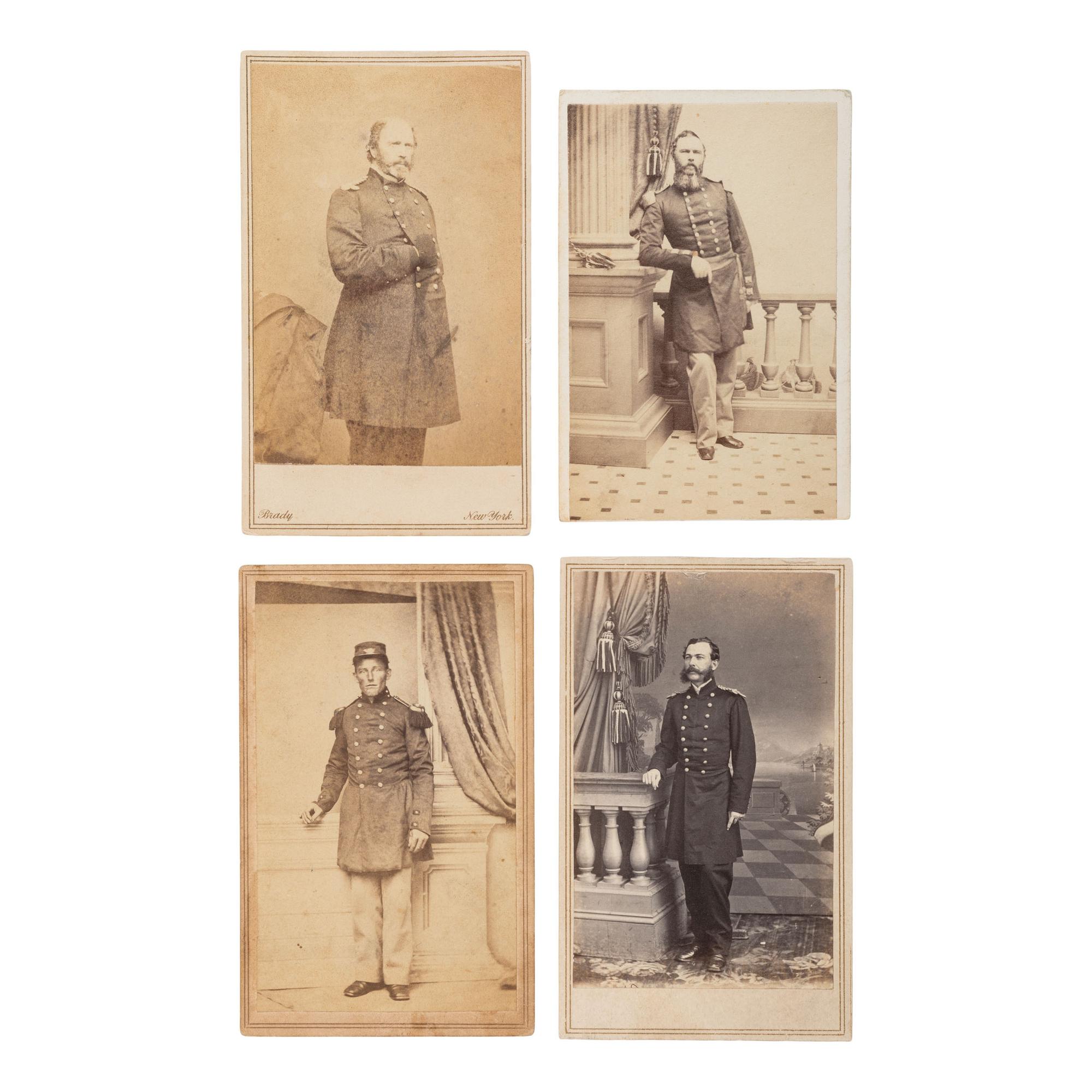 [Civil War] Group of Four Carte de Visites of U.S. Marines, incl. Col. John Harris