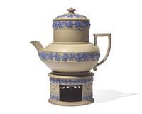 A Wedgwood Jasperware Three-Part Kettle on Stand