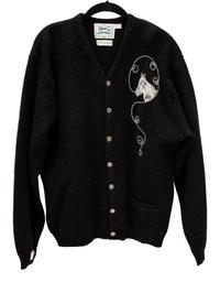 Five H Bar C Bronc-Shawl Wool Sweaters with horse and rope embellishments
