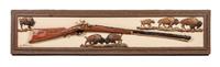 Bison and Rifle Wall Plaque