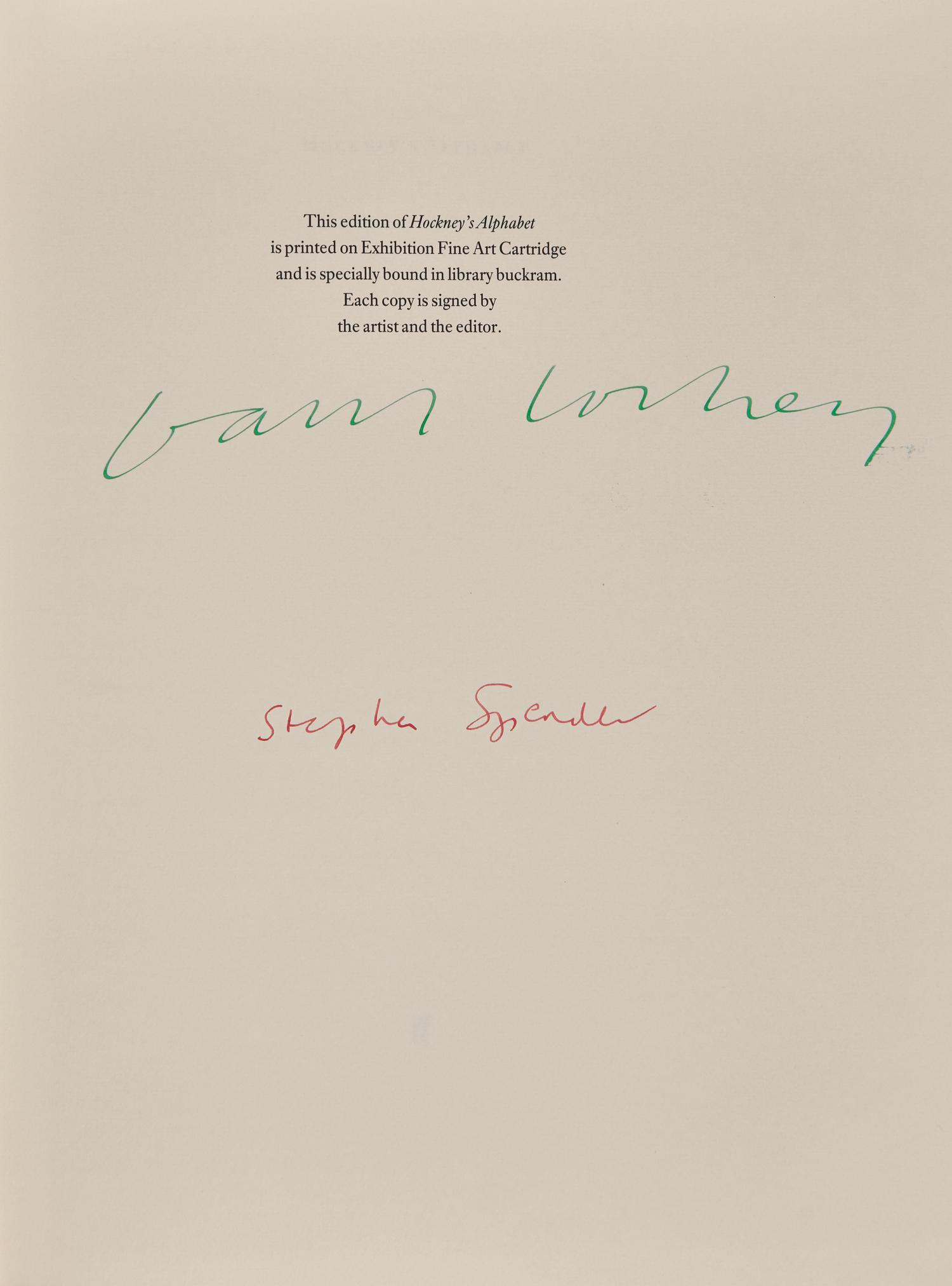 [Art] Hockney, David, and Stephen Spender, et al. Hockney's Alphabet