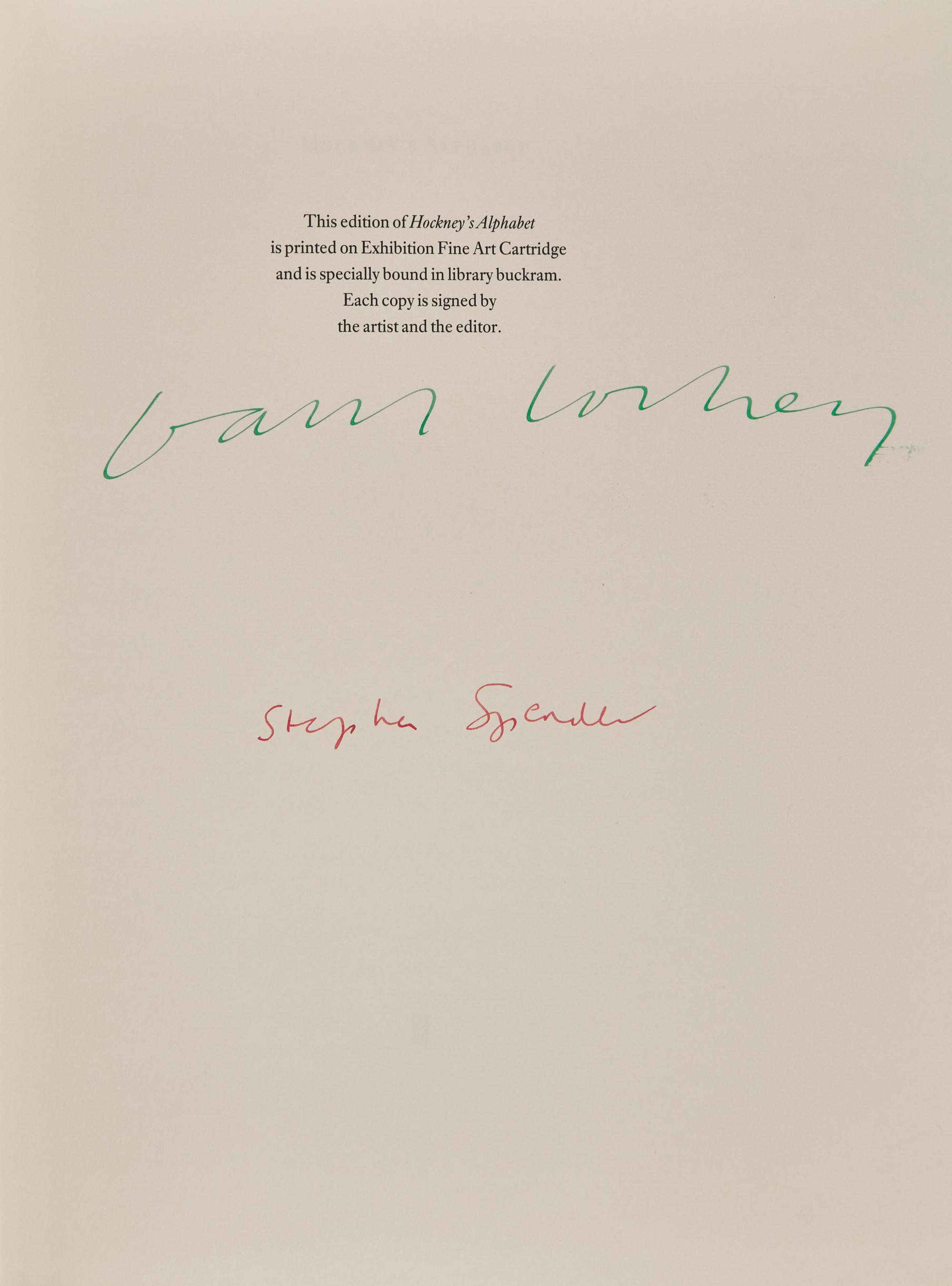 [Art] Hockney, David, and Stephen Spender, et al. Hockney's Alphabet