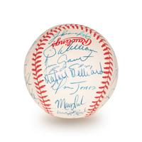 A 1996 Atlanta Braves National League Champion Team Signed Autograph Baseball With 32 Signatures (Beckett Authentication Services Letter BAS Certified),