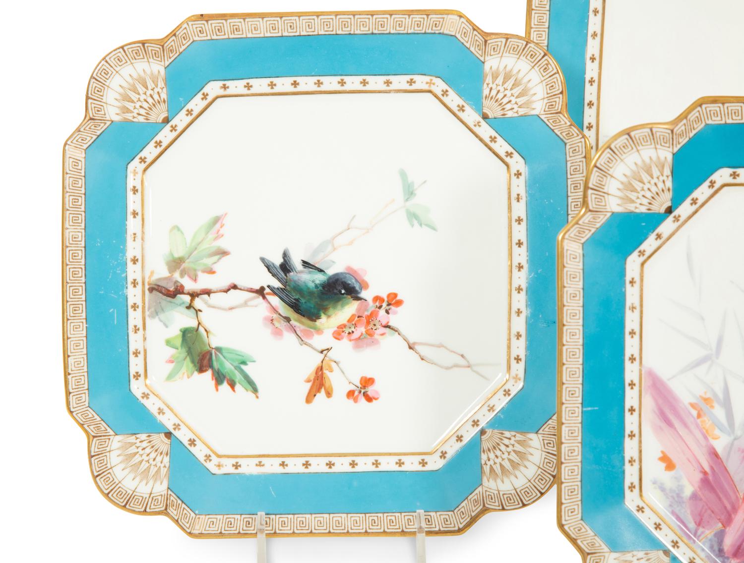 A Set of Ten English Porcelain Dishes