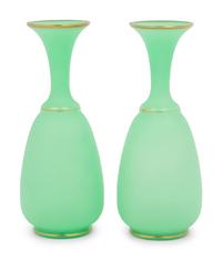 Five Apple Green Opaline Glass Articles