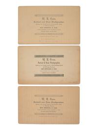 CROSS, W.R. (1839-1907), photographer. Five boudoir photographs of Pine Ridge Agency, incl. views taken in the aftermath of Wounded Knee. Ca 1890-1891.