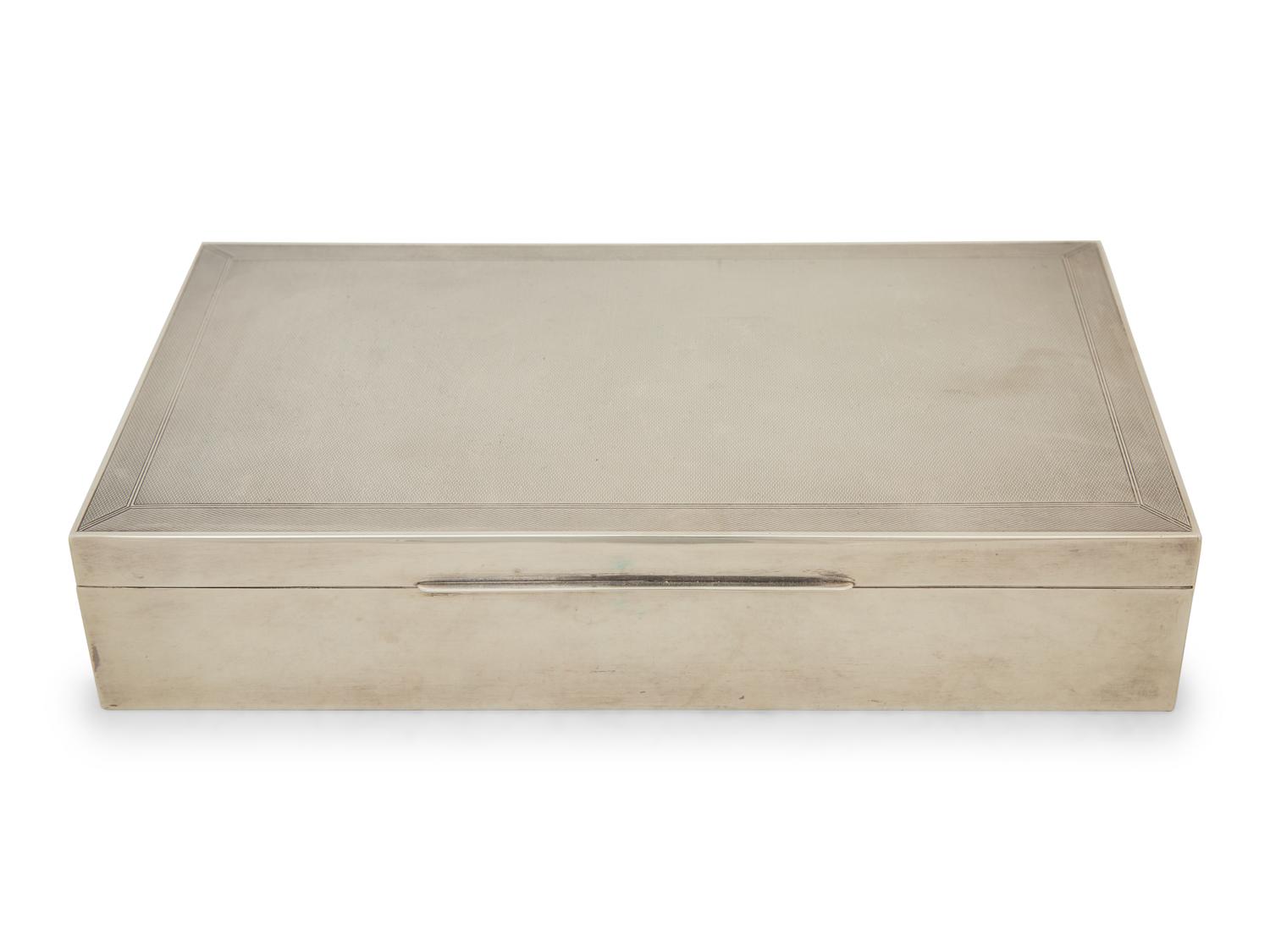 An American Silver Cigar Box
