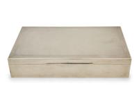 An American Silver Cigar Box