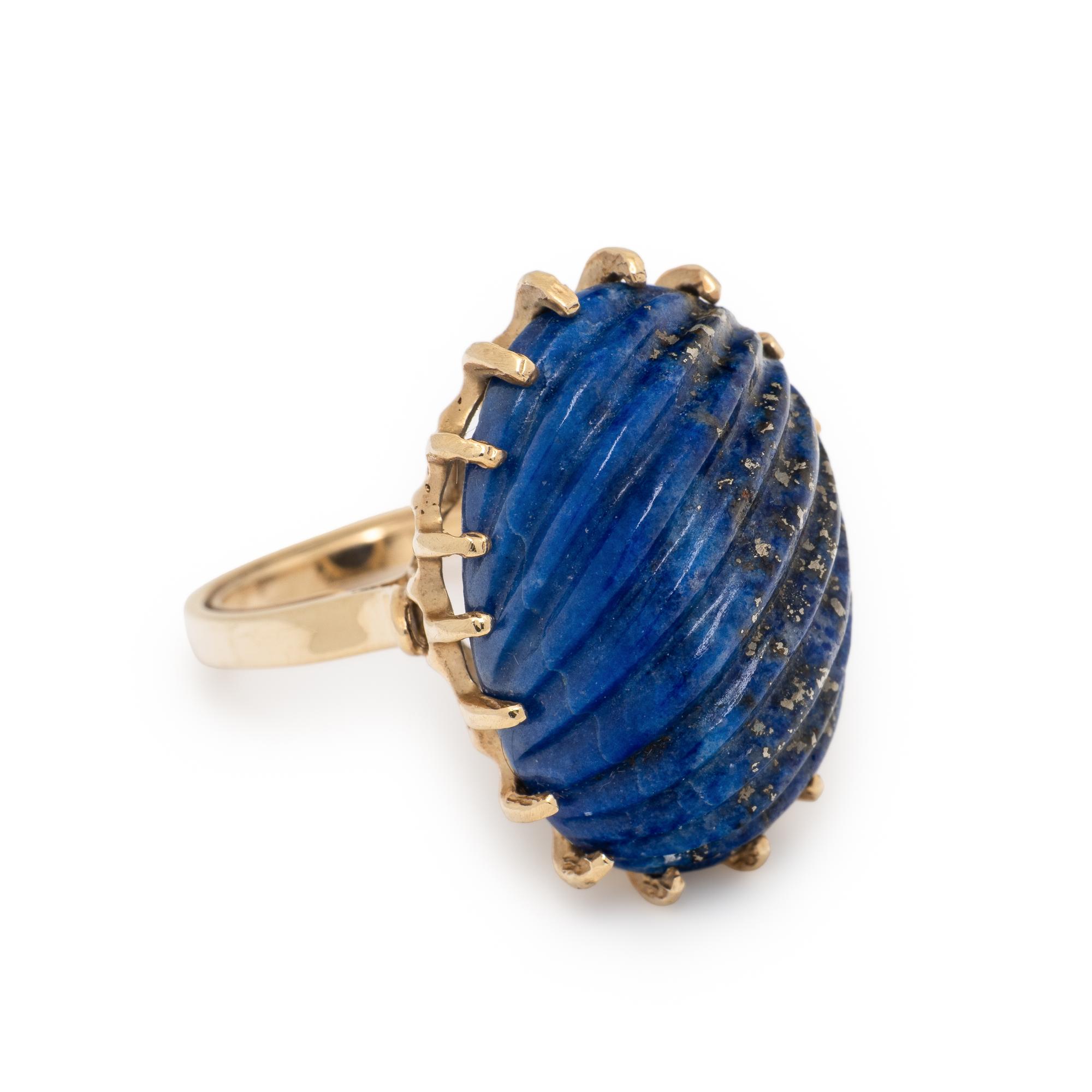 Lapis Lazuli and Yellow Gold Ring