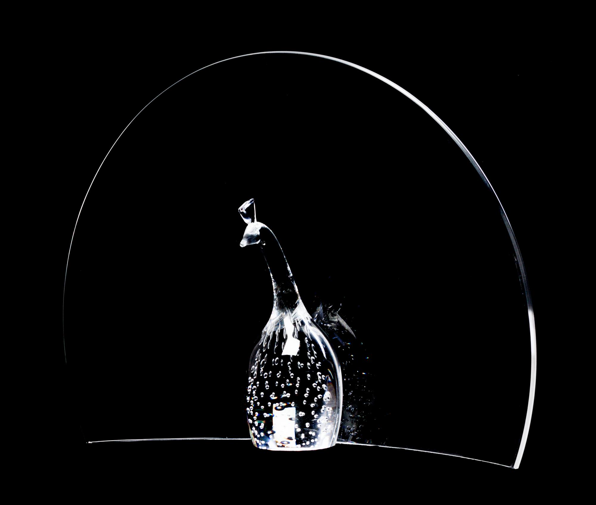 A Steuben Glass Sculpture, Height 10 1/4 inches.