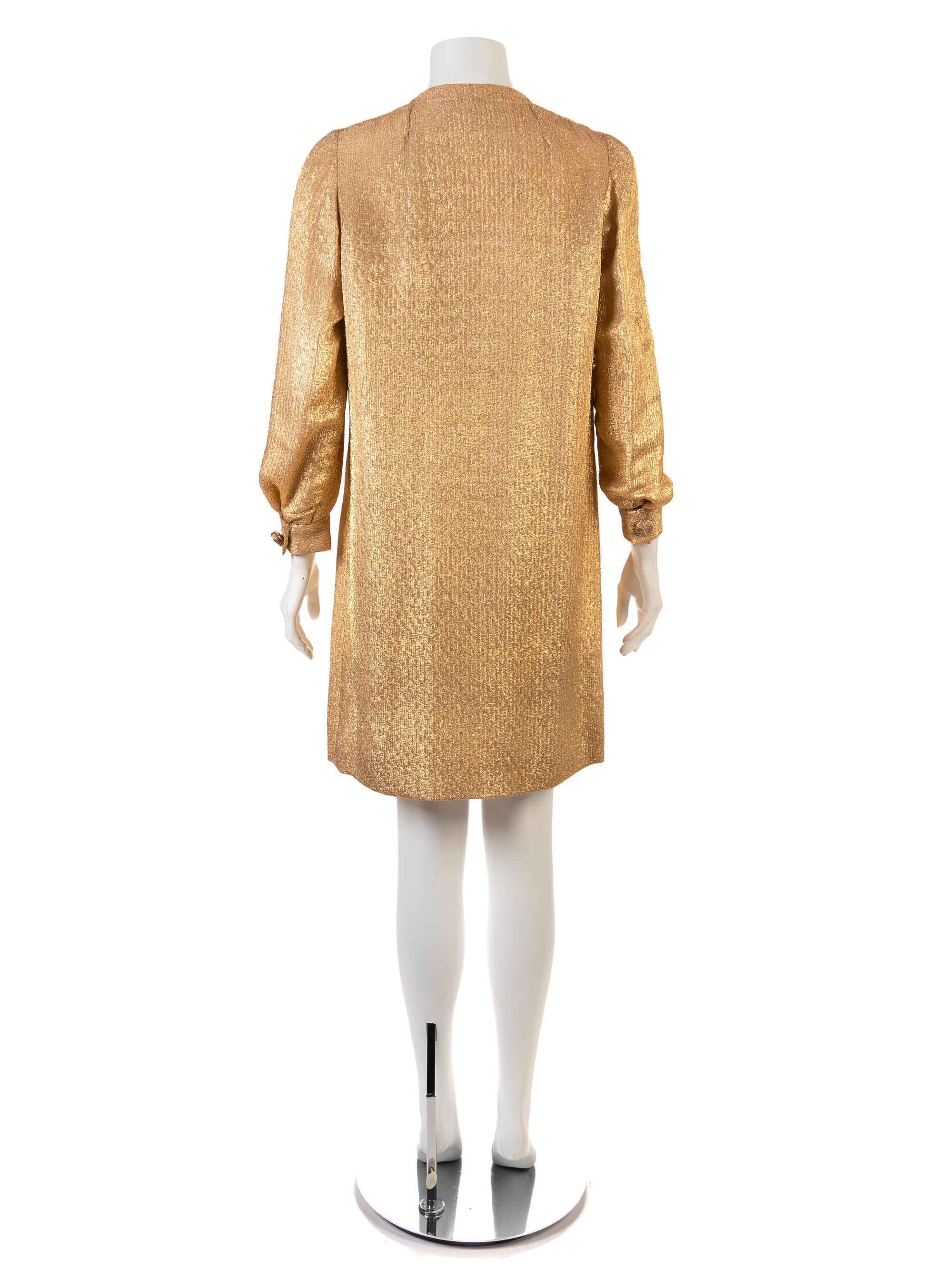 Christian Dior Haute Couture Gold Dress, 1966