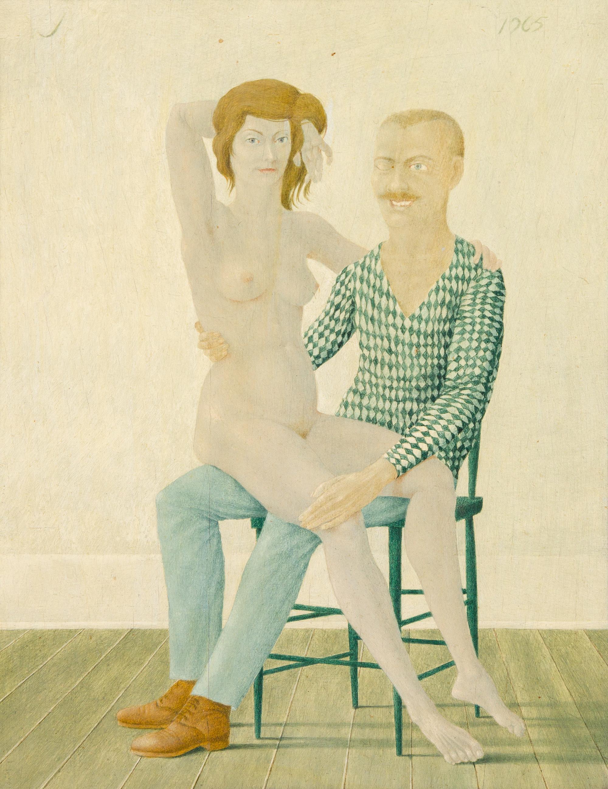 John Wilde, (American, 1919-2006), To Sit on the Artist's Lap, 1965