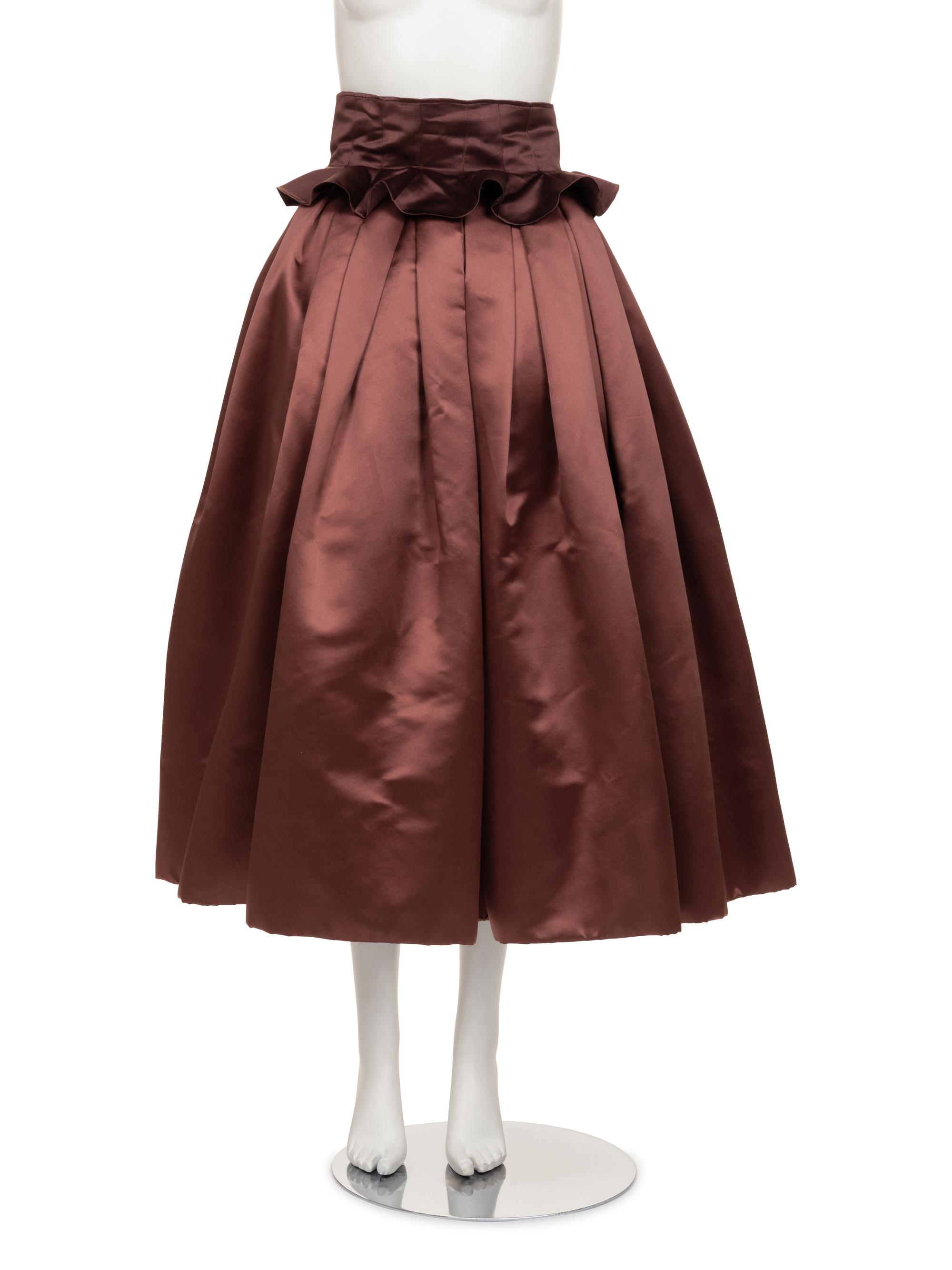 Madame Grès Haute Couture Two-Piece Ensemble and One Grès Paris Silk Satin Skirt, 1950-70s