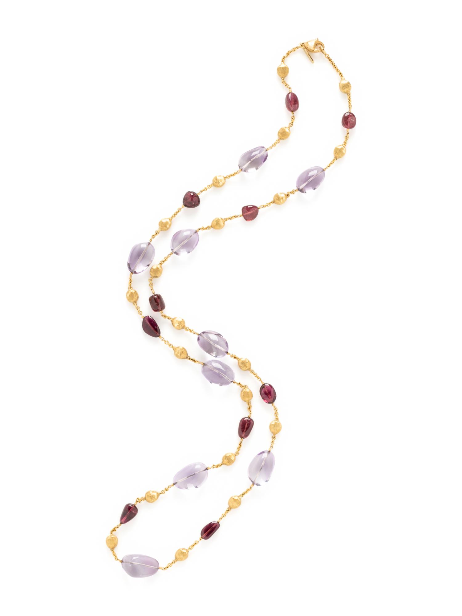 MARCO BICEGO, YELLOW GOLD AND MULTIGEM NECKLACE