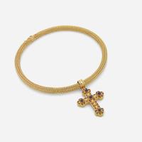 A Yellow Gold Necklace and Gemstone Pendant by Ilias LaLounis