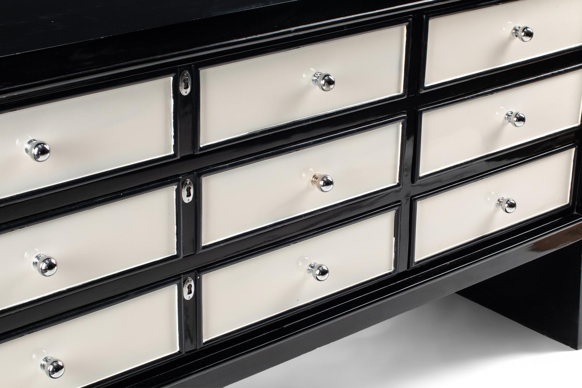 An Art Moderne Style Painted Chest of Drawers