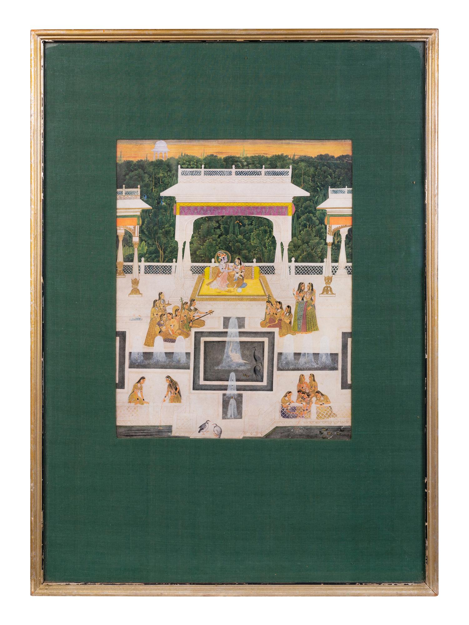 A Color Print of a Mughal Miniature Painting