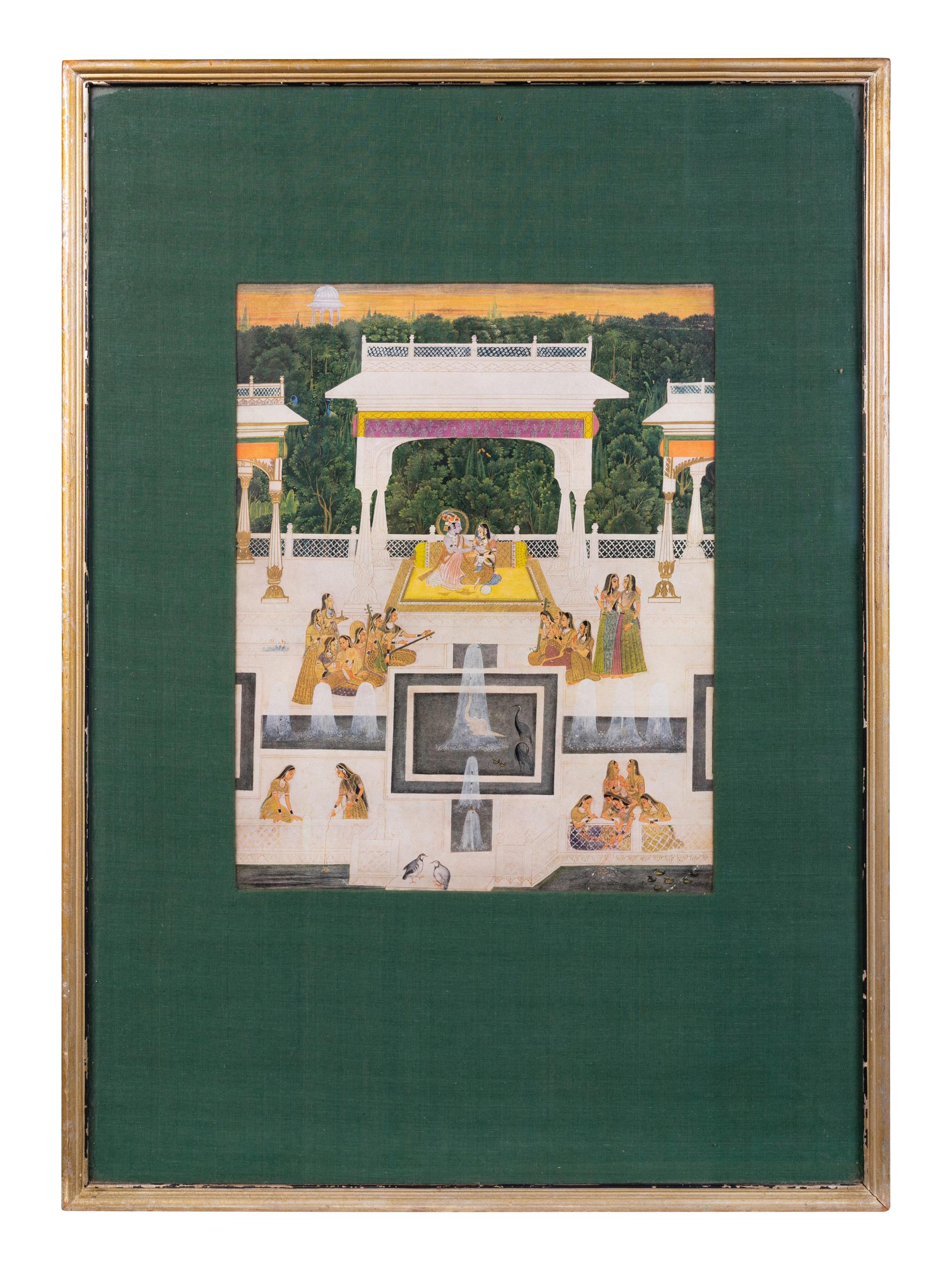A Color Print of a Mughal Miniature Painting