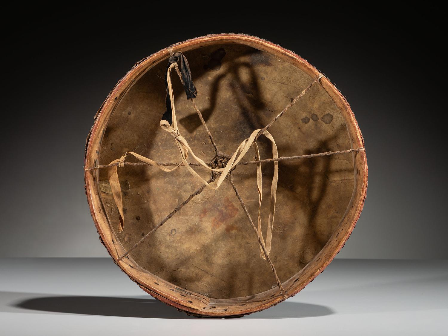 Plateau Painted Drum, with Turtle