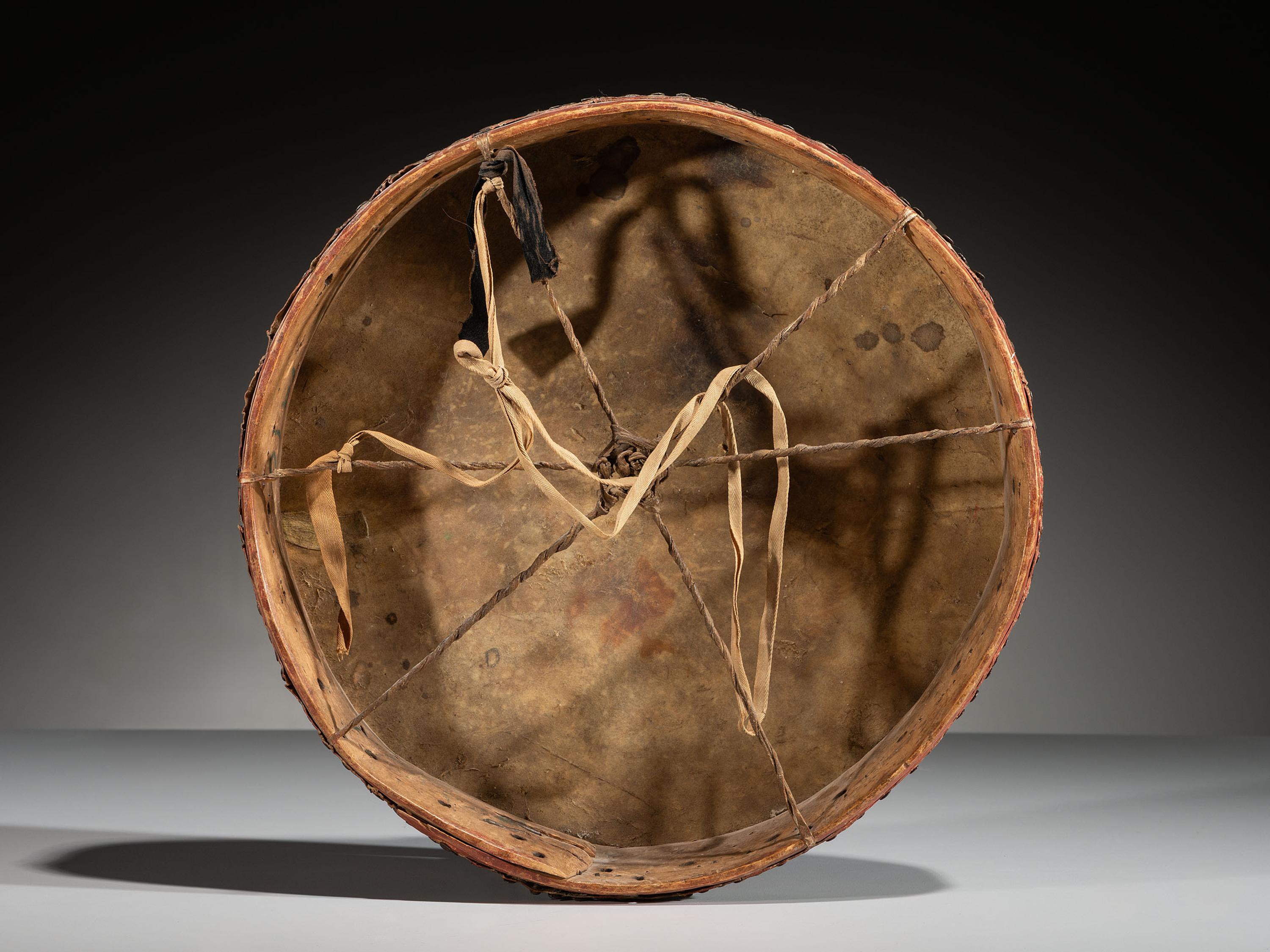 Plateau Painted Drum, with Turtle