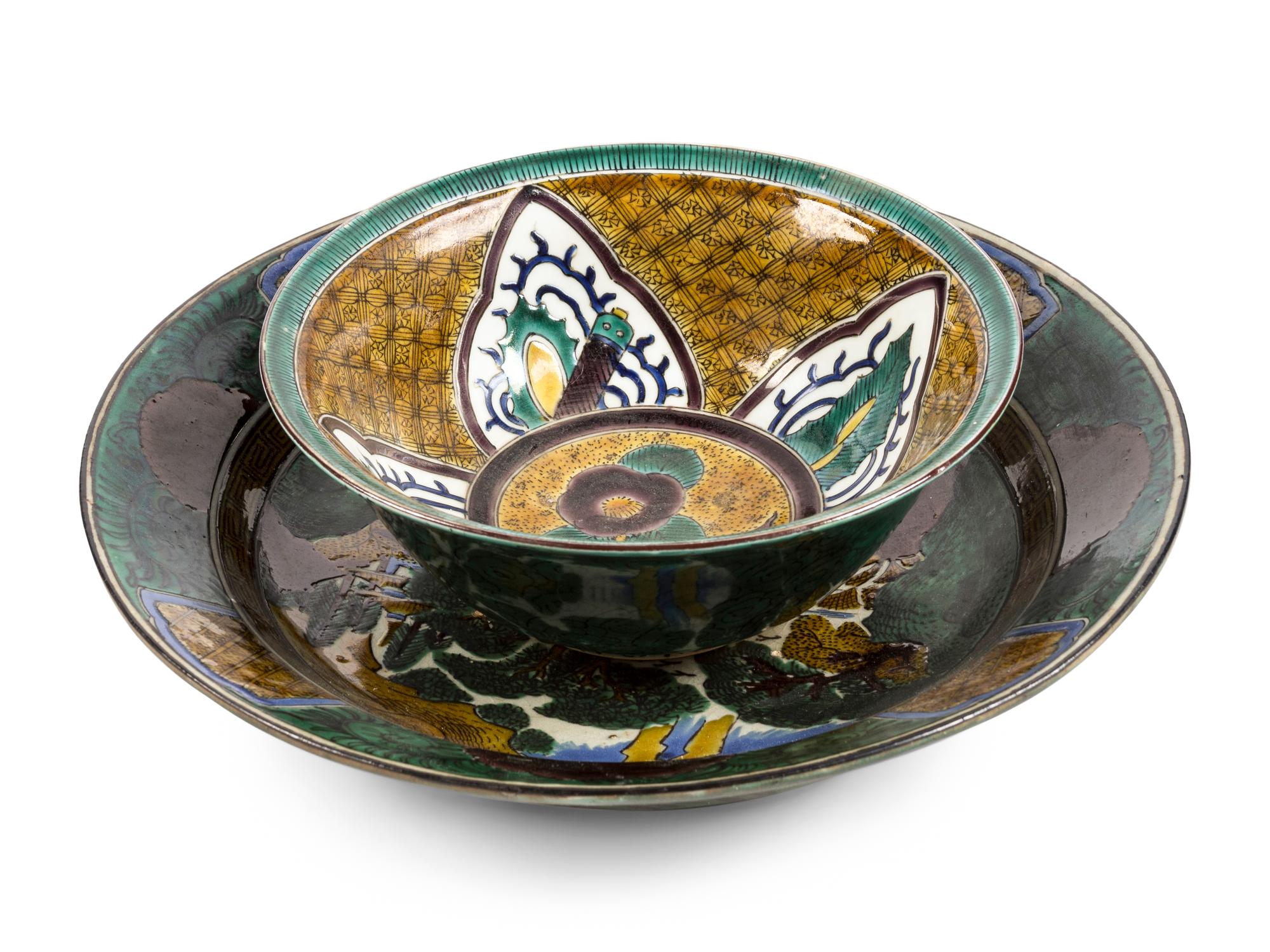 Seven Japanese Imari and Kutani Porcelain Wares