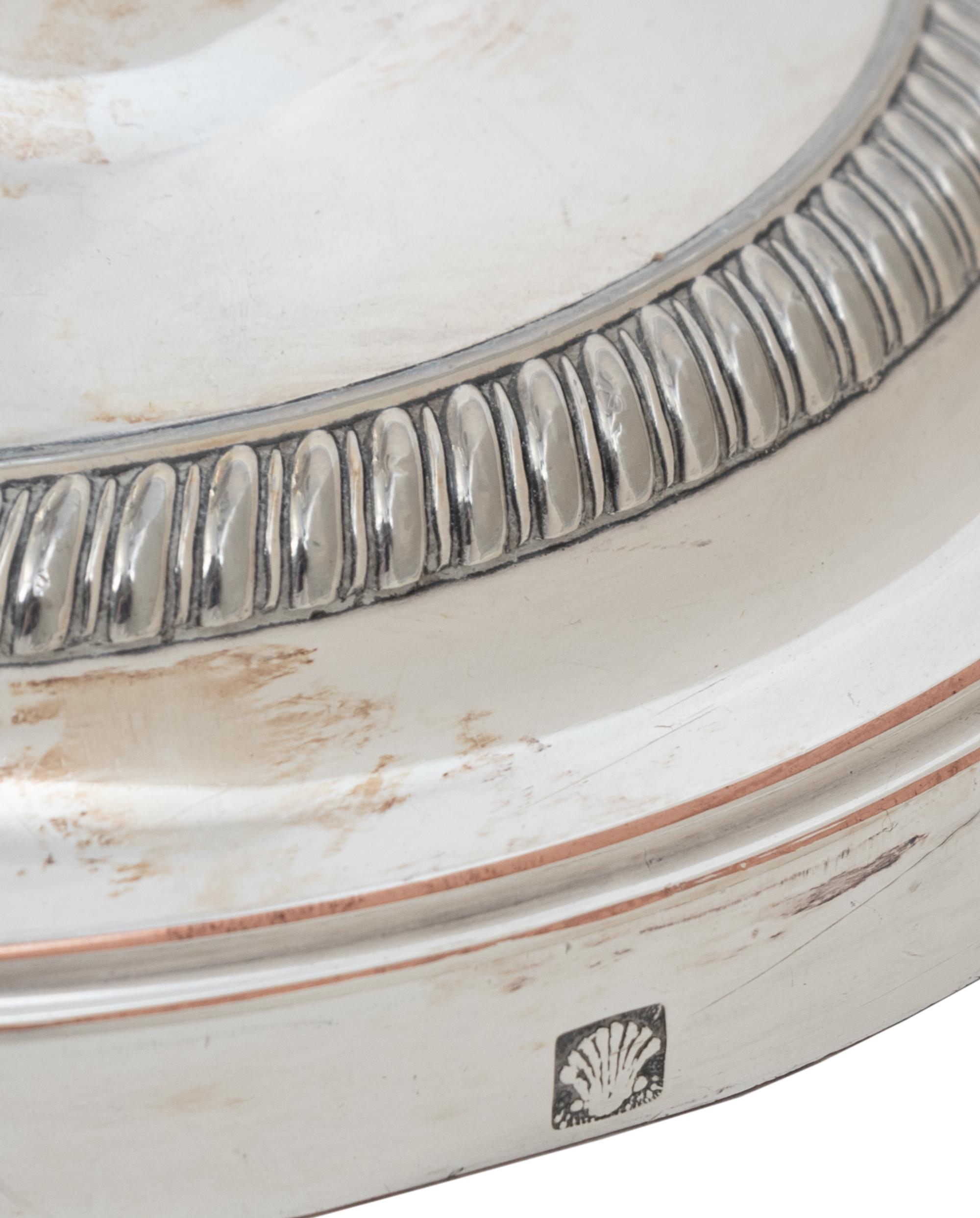 A Pair of English Silver-Plate Three Light Candelabra