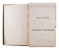 [CHICAGO FIRE]. Register of Admissions and Discharges in the Foster School, Chicago, Illinois, 1871-1872.
