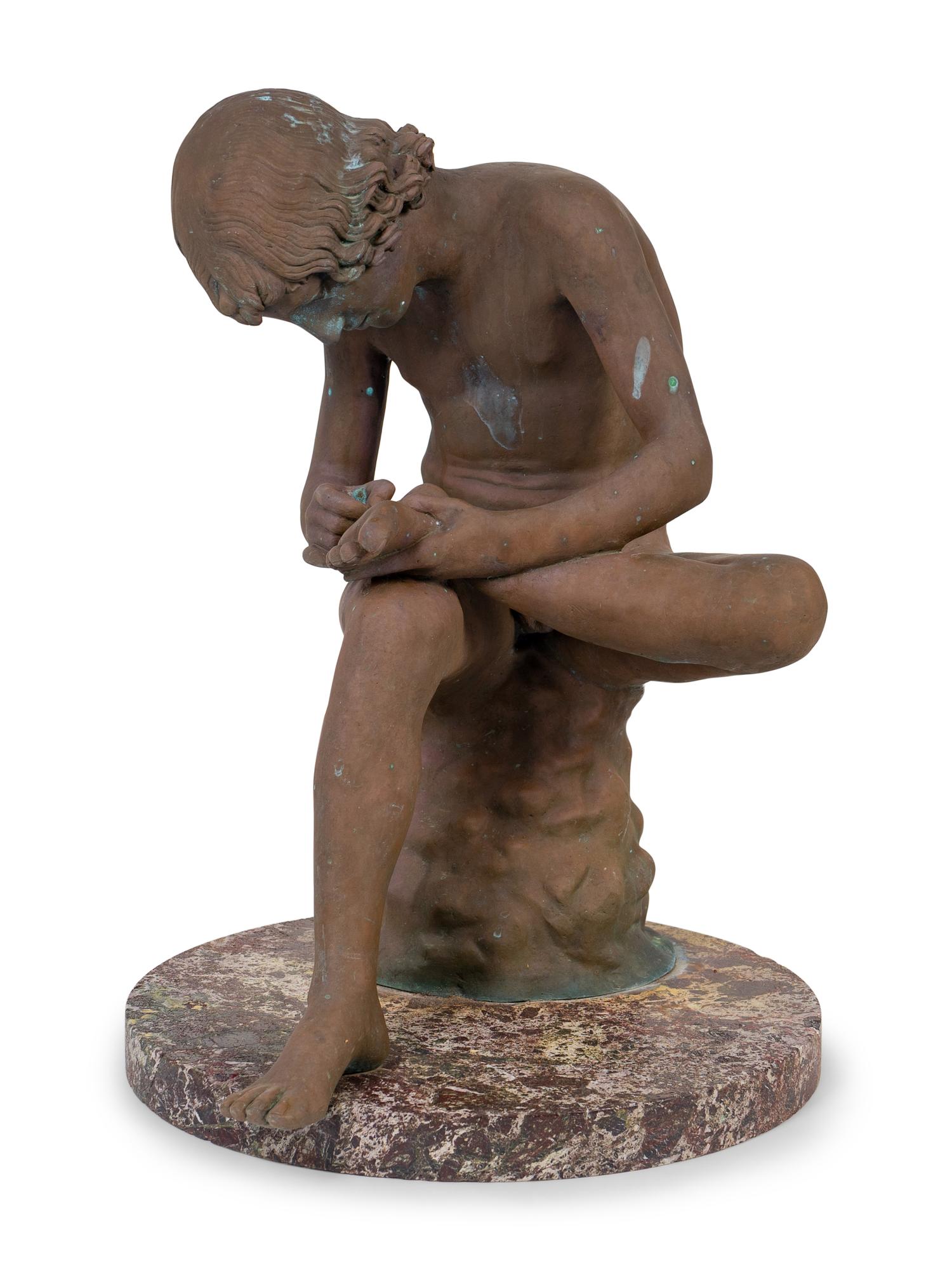 A Continental Bronze Figure of Spinario After the Antique — 19TH/20TH CENTURY