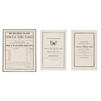 [LINCOLN FUNERAL]. A group of 3 funeral train schedules, comprising:
