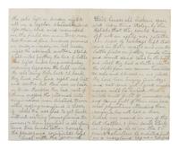 [CIVIL WAR]. Letter with graphic content describing the Battle of Antietam written by Samuel Clark, 5th Pennsylvania Reserves. Camp on Bank of the Potomac, Washington Co., MD, 21 September 1862.