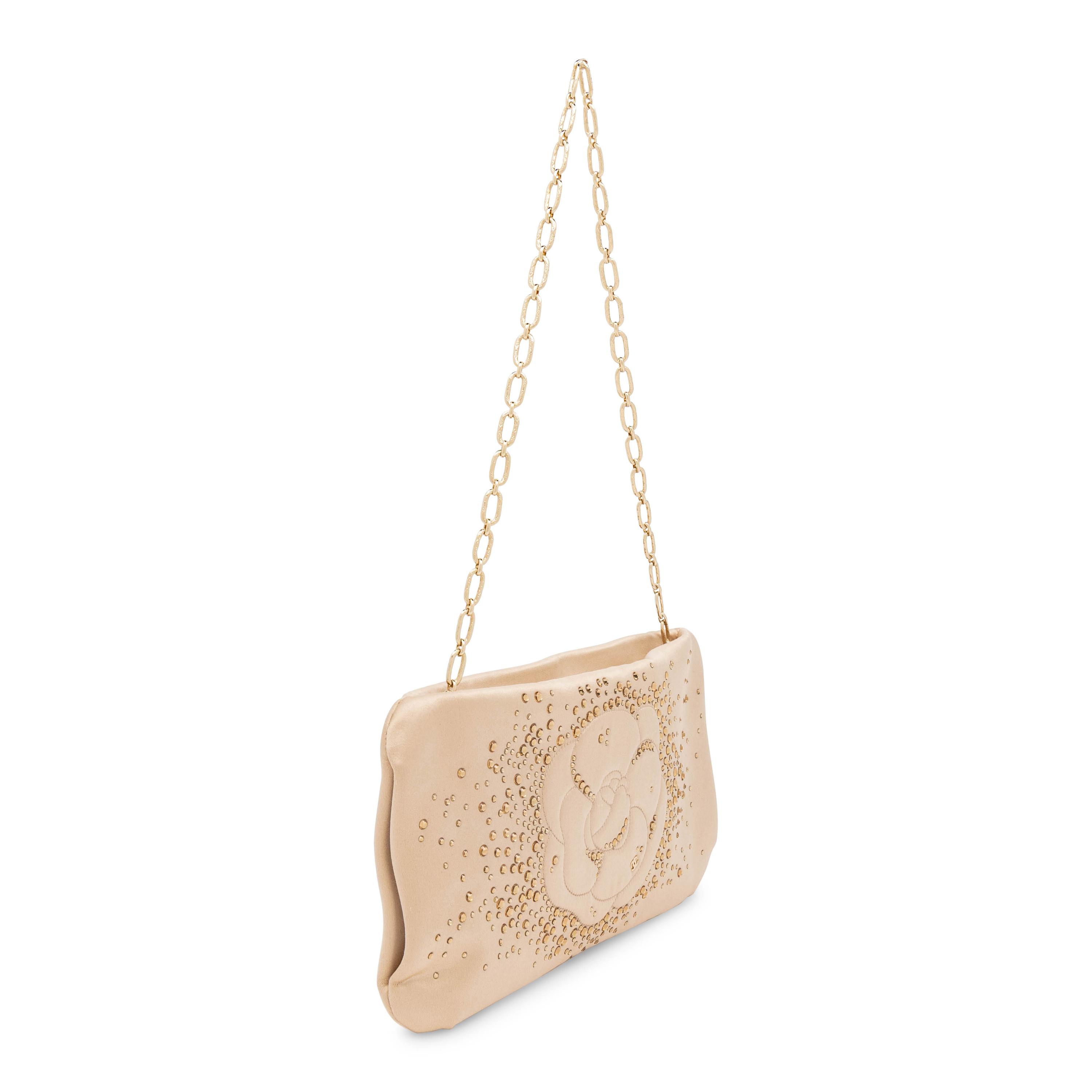 Chanel, Satin Diamante Camellia Bag
