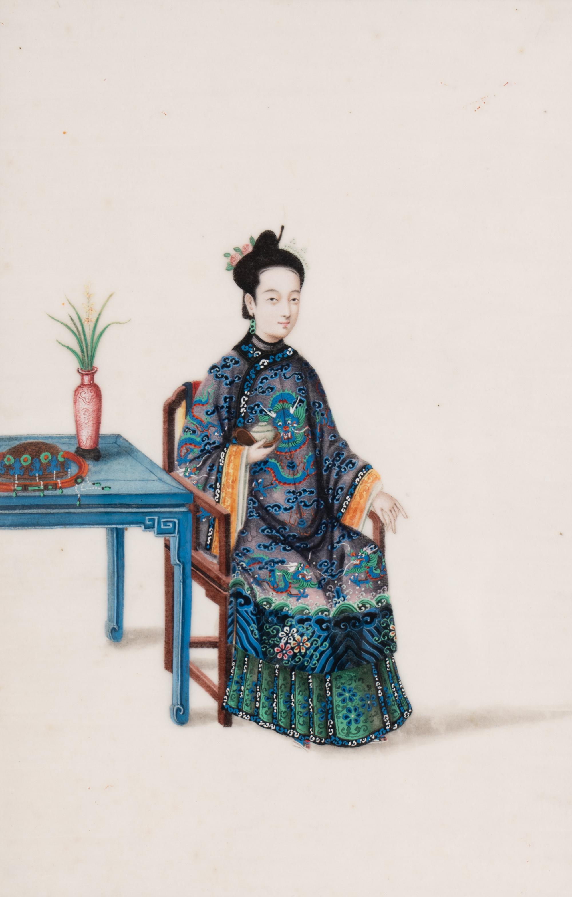 A Set of 12 Chinese Export Pith Paintings, Late 19th/Early 20th Century 清晚期 通草畫人物圖鏡框12幅