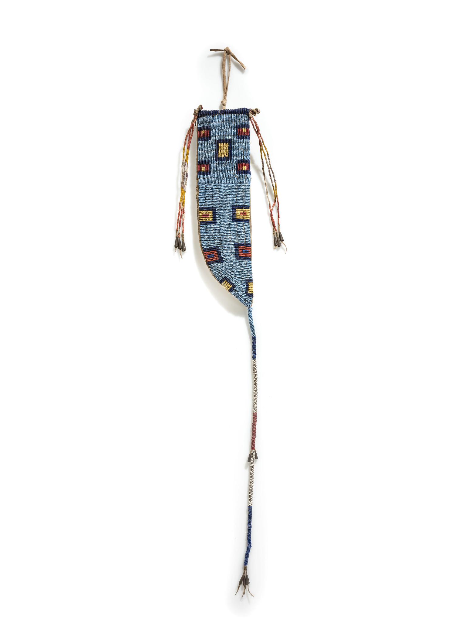 Sioux Beaded Buffalo Hide Knife Sheath