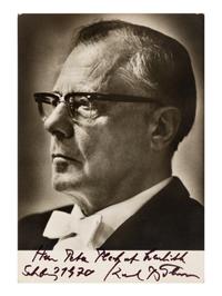 [20TH-CENTURY COMPOSERS AND CONDUCTORS]. A group of 5 signed photographs or photographic prints of conductors and composers from the 20th century, comprising images of:
