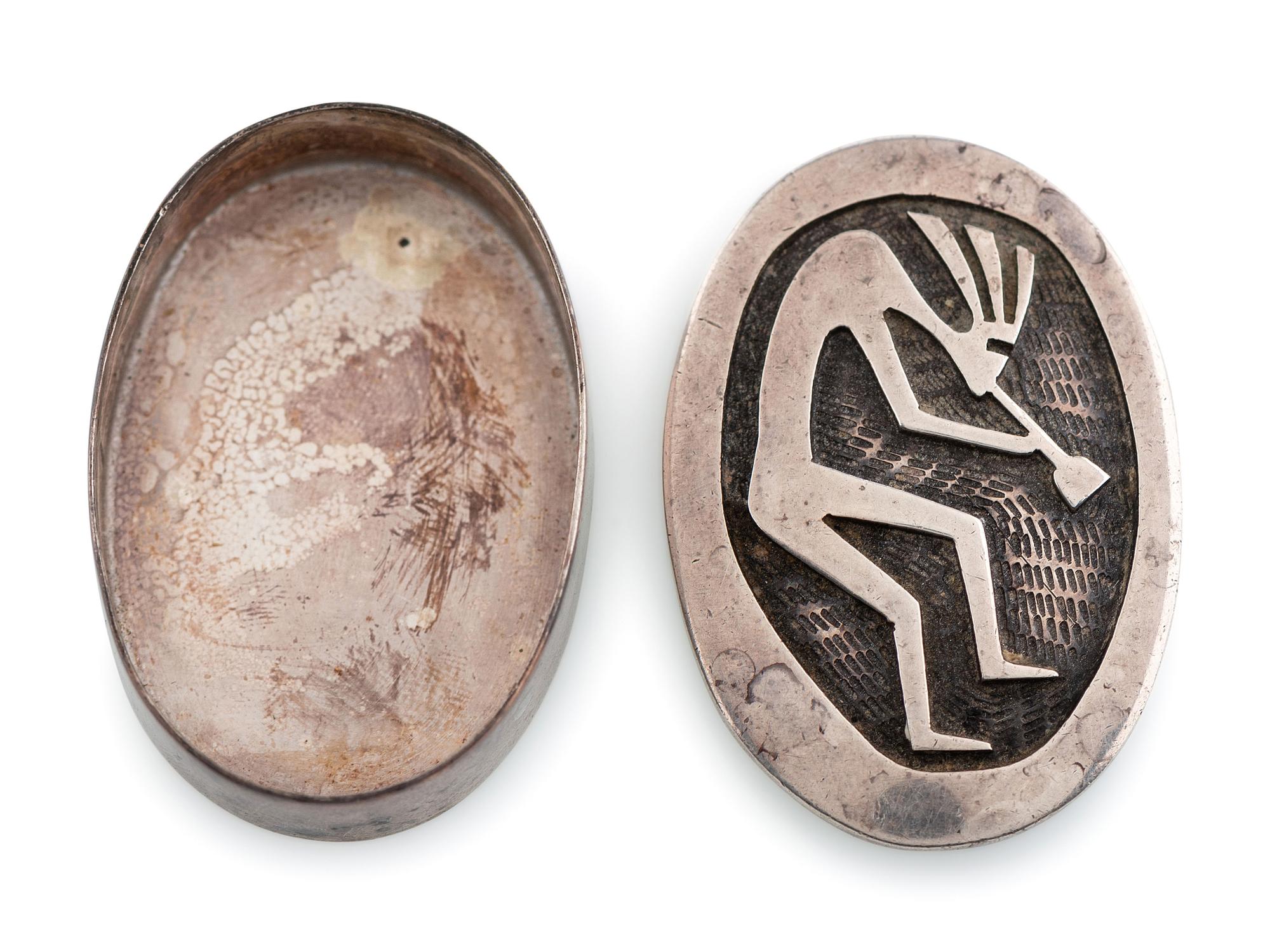 Group of Silver Overlay Salt Spoons AND Pill Bottle