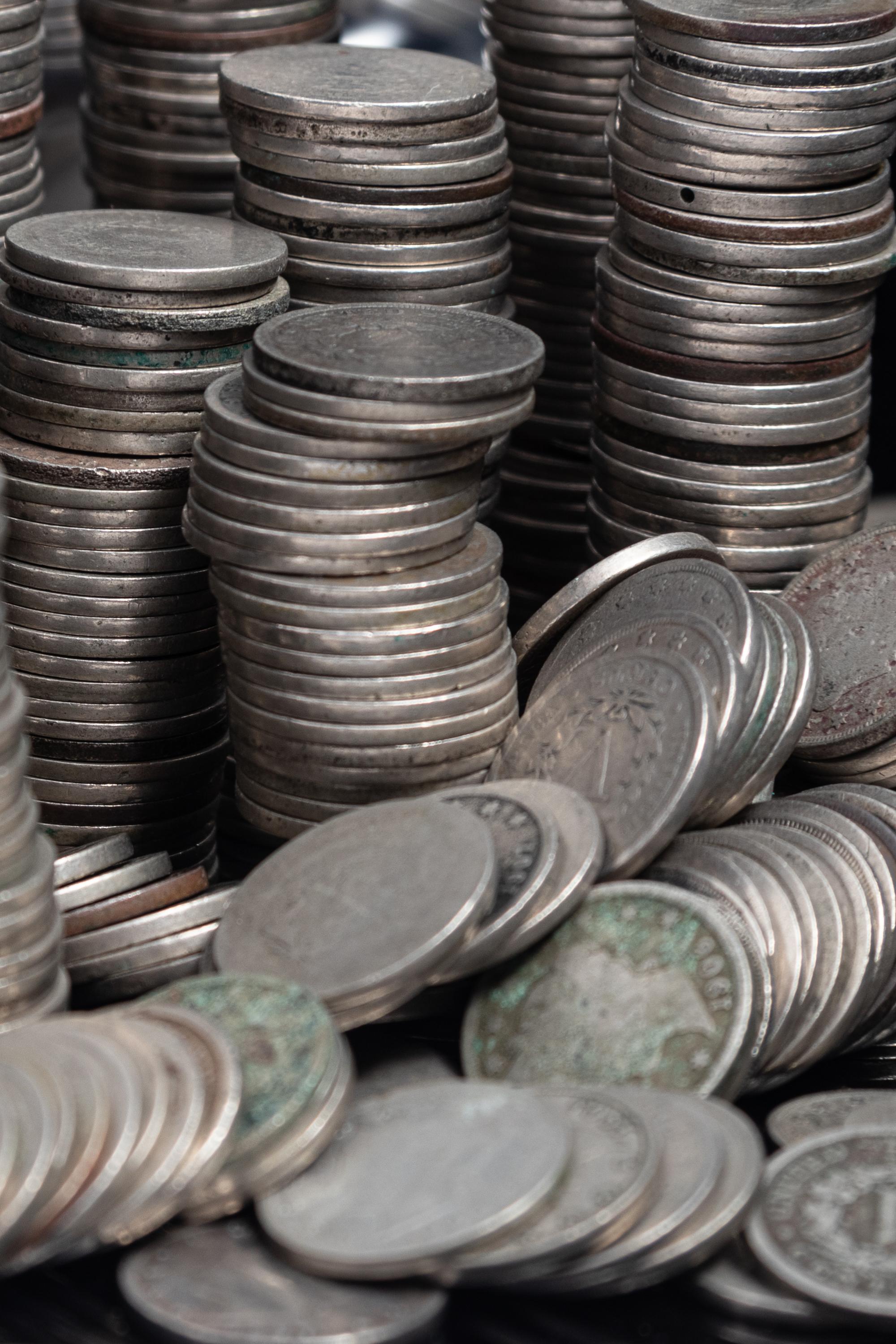 A Large Collection of Liberty Head 5c Coins