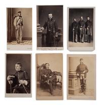 [CIVIL WAR]. A group of 19 CDVs of Union officers and enlistedmen, some identified.